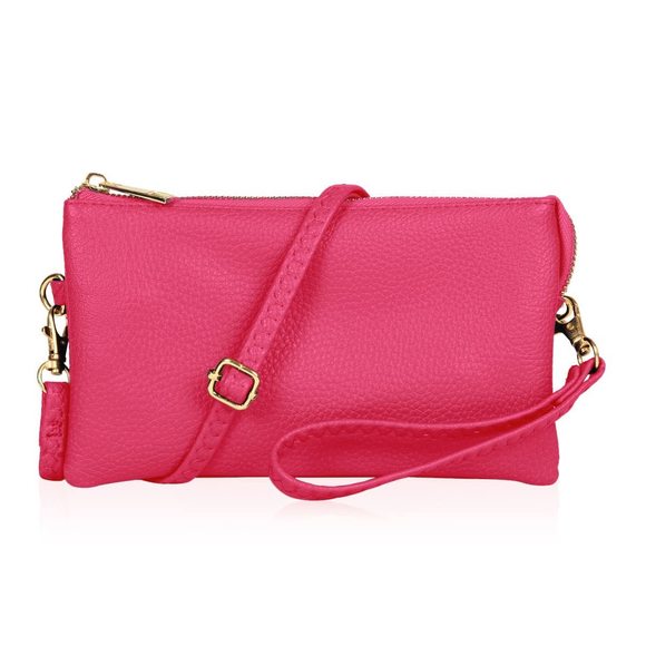 Convertible Vegan Leather Wallet Purse Clutch - Small Handbag Phone/Card :| - Picture 1 of 6